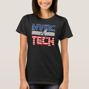 T-shirt Technicien CVC Dessin Au Dos De Vêtements