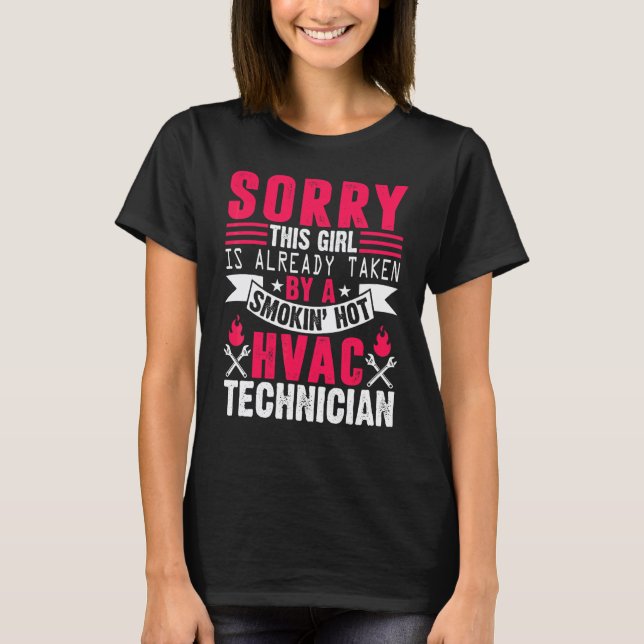 T-shirt Technicien CVC Épouse Mécanicien Service Technicie (Devant)