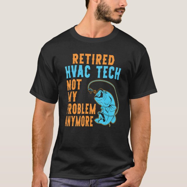 T-shirt Technicien CVC retraité Pêche  Retraite (Devant)