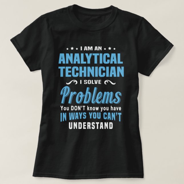 T-shirt Technicien d'analyse (Design devant)