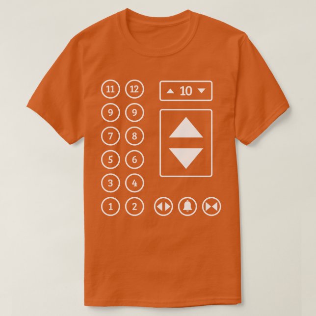 T-shirt Technicien d'ascenseur Mécanicien d'ascenseur 1 (Design devant)