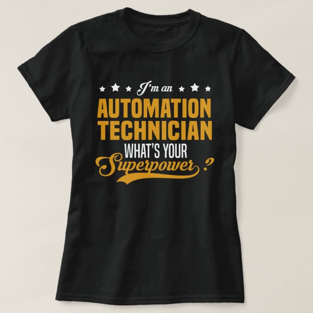 T-shirt Technicien d'automatisation (Design devant)