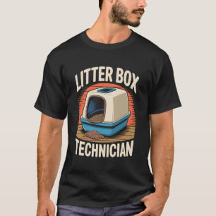 T-shirt Technicien de bac à litière Amateur de chat Chat 1