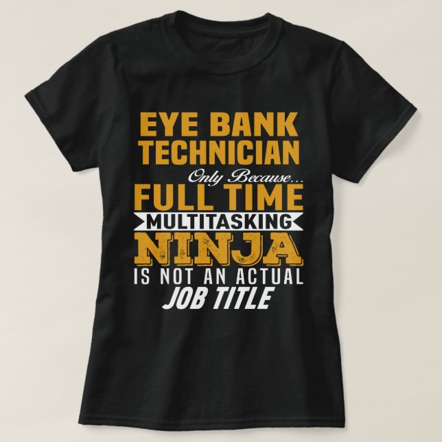T-shirt Technicien de banque (Design devant)