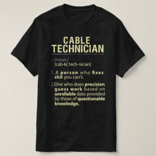T-shirt Technicien de câble Définition américaine réelle