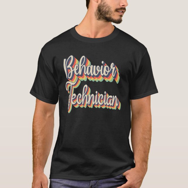 T-shirt Technicien de comportement Rétro Comportement Tech (Devant)