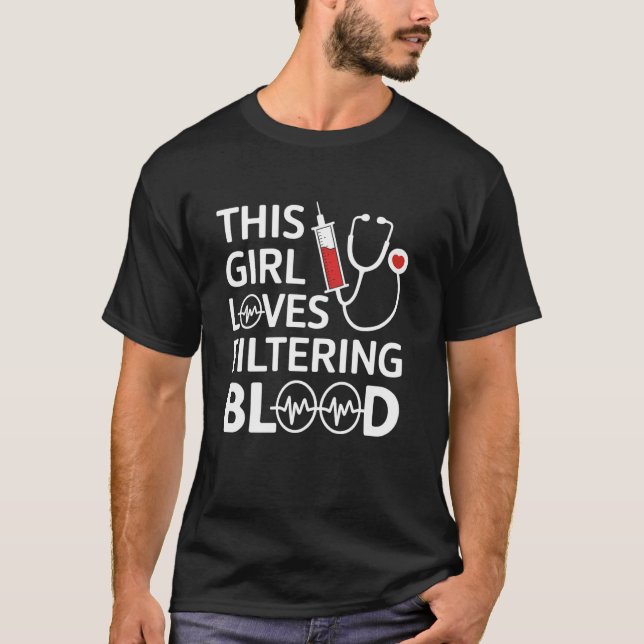 T-shirt Technicien de dialyse de filtration sanguine Semai (Devant)