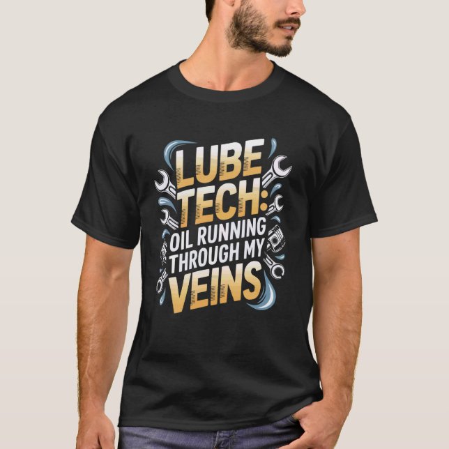 T-shirt Technicien de graissage Profession de technicien d (Devant)
