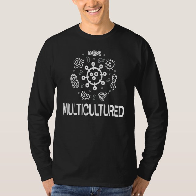 T-shirt Technicien de laboratoire en microbiologie multicu (Devant)