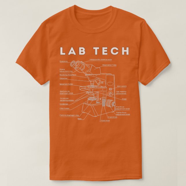 T-shirt Technicien de laboratoire en science microscope Pr (Design devant)