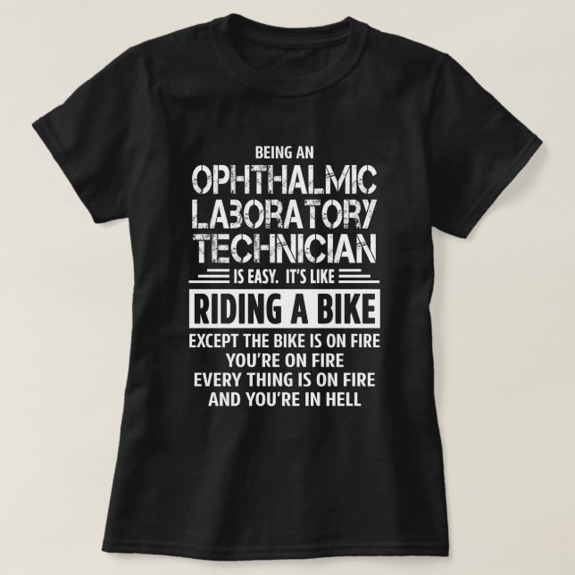 T-shirt Technicien de laboratoire ophtalmique (Design devant)