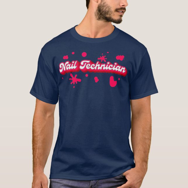 T-shirt Technicien de l'ongle Cerveau Artiste technique de (Devant)