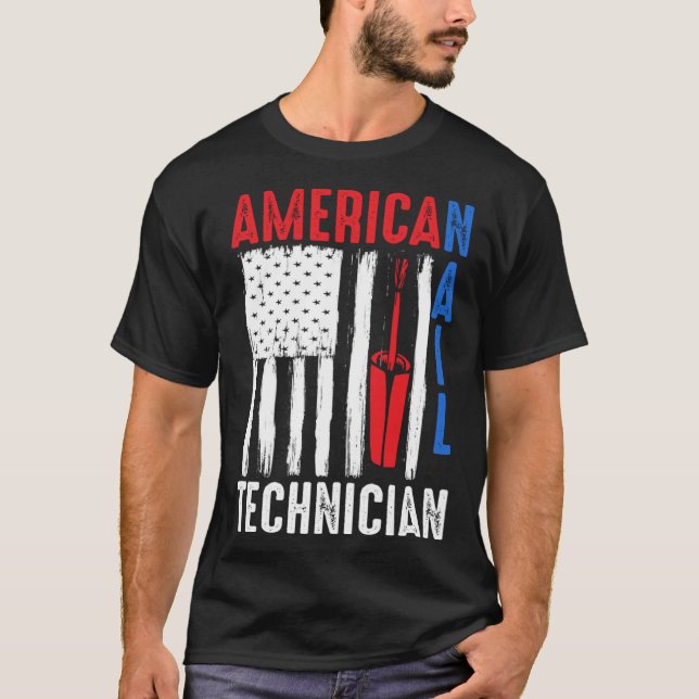 T-shirt Technicien de l'ongle Polishing Nail Tech Artiste  (Devant)