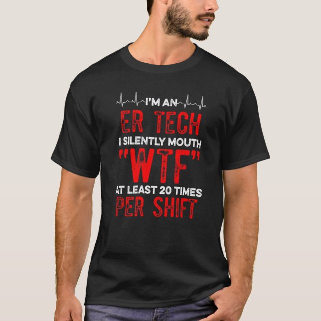 T-shirt Technicien de maintenance d'ascenseur en silence M (Devant)
