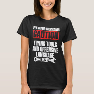 T-shirt Technicien de maintenance d'ascenseur outils volan