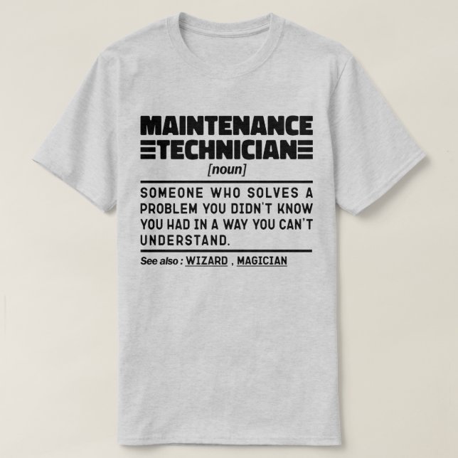 T-shirt Technicien de maintenance Noun Handyman Spécialist (Design devant)