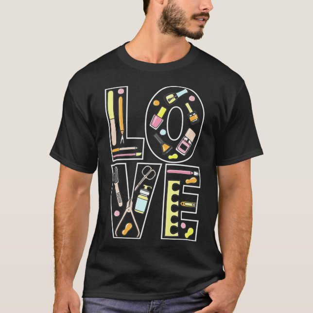 T-shirt Technicien de ongle Aimer Artiste de technologie d (Devant)