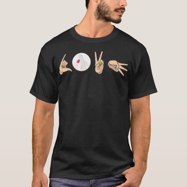 T-shirt Technicien de ongle Aimer Artiste de technologie d (Devant)