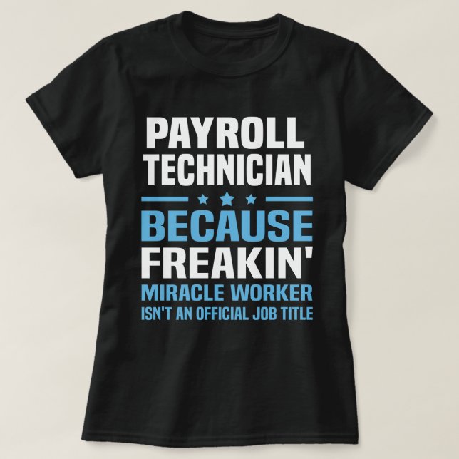 T-shirt Technicien de paie (Design devant)