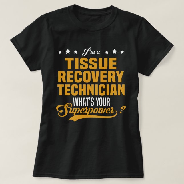 T-shirt Technicien de récupération de tissus (Design devant)