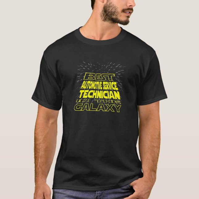 T-shirt Technicien de service automobile Cool Galaxy (Devant)