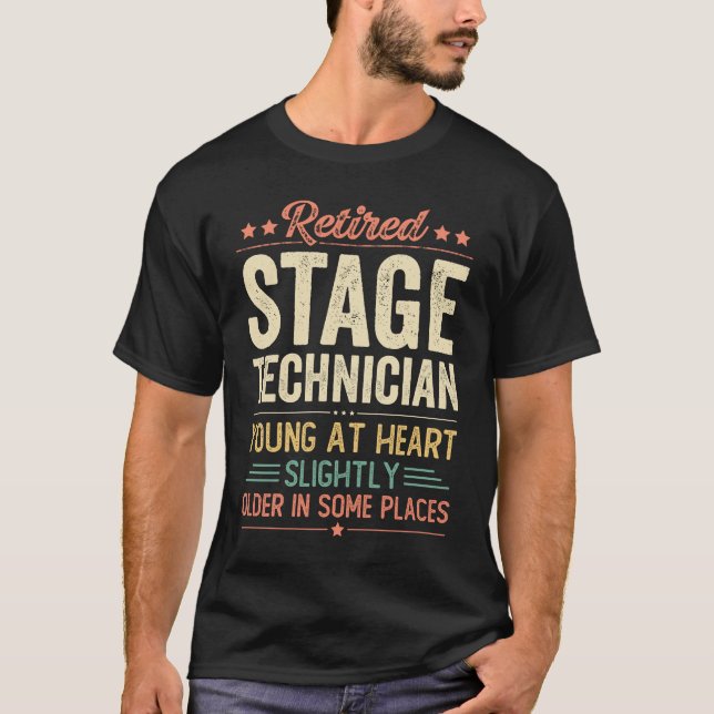 T-shirt Technicien de stade retraité (Devant)