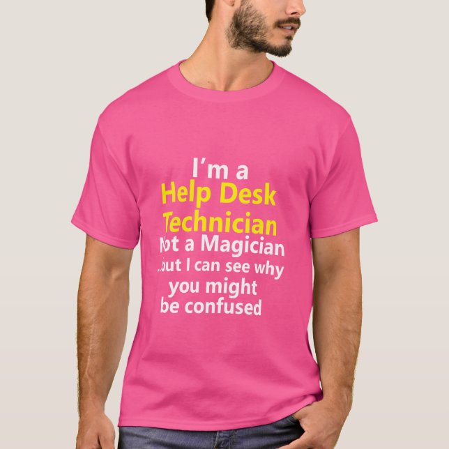 T-shirt Technicien de support technique du service clientè (Devant)