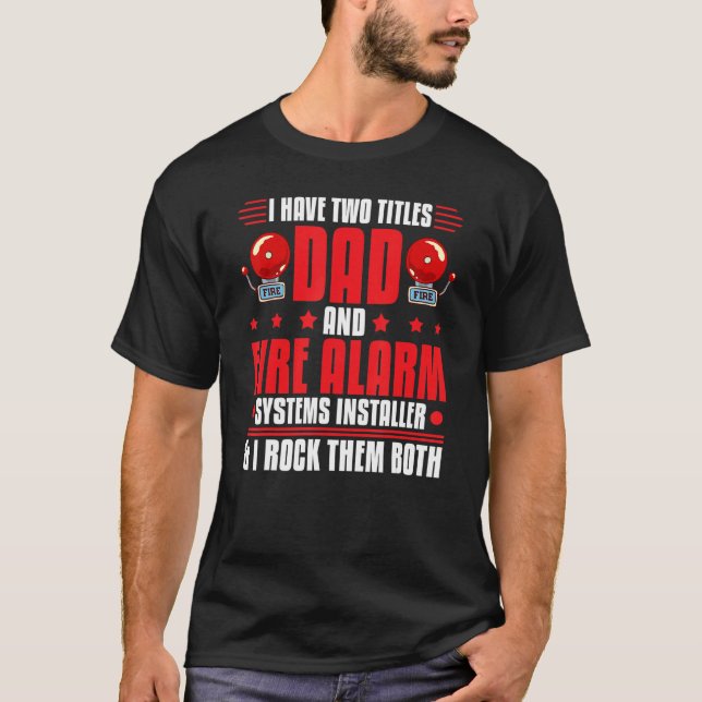 T-shirt Technicien de systèmes d'installateur d'alarme inc (Devant)