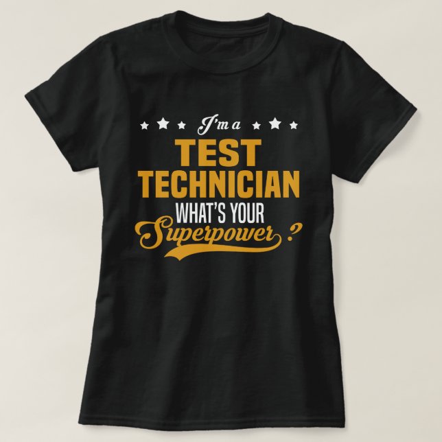 T-shirt Technicien de test (Design devant)