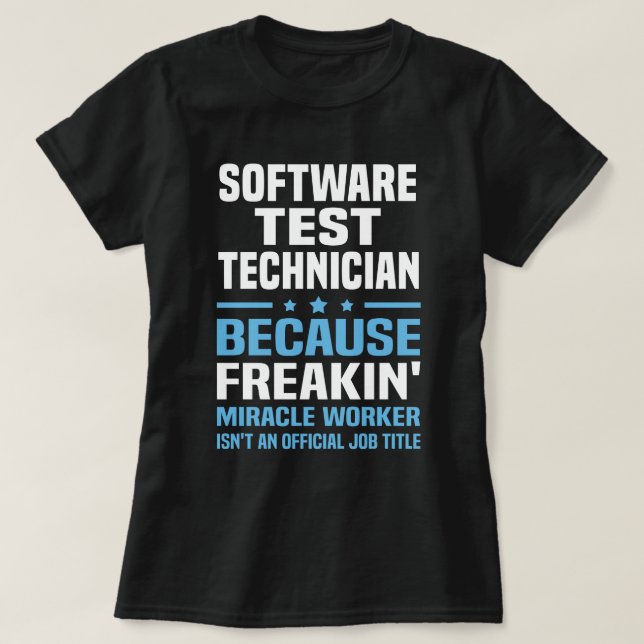 T-shirt Technicien de test logiciel (Design devant)