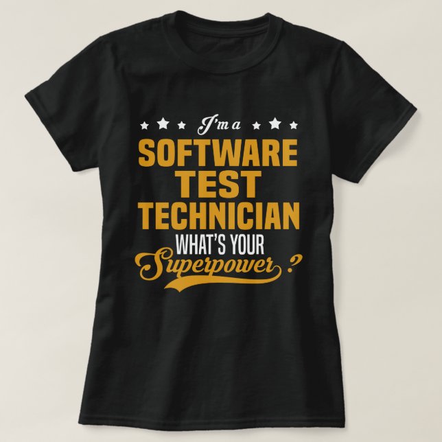 T-shirt Technicien de test logiciel (Design devant)