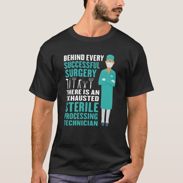T-shirt Technicien de traitement stérile épuisé Médicale (Devant)