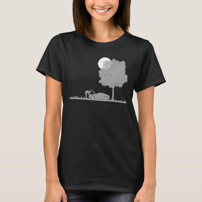 T-shirt Technicien de véhicule rétro-graphique (Devant)