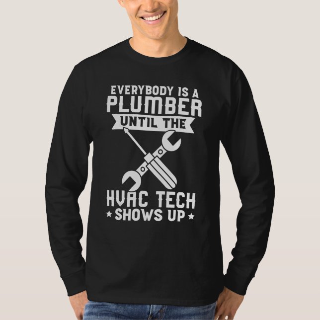T-shirt Technicien De Ventilation Hvac Tech Mens Technicie (Devant)