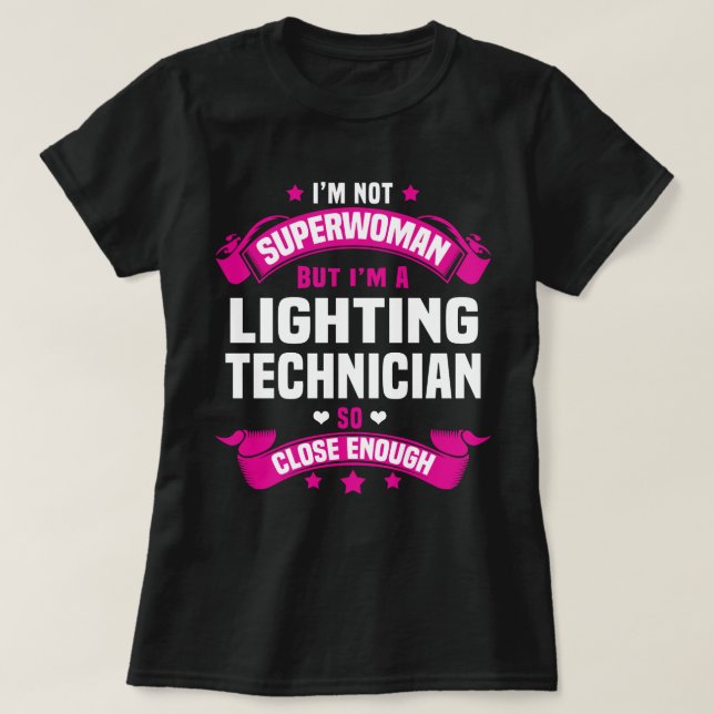 T-shirt Technicien d'éclairage (Design devant)