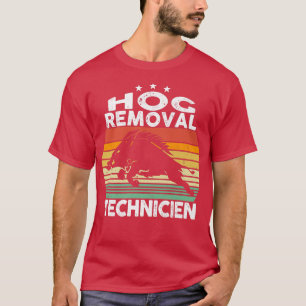 T-shirt Technicien d'enlèvement de porc Chasse de porc Vin