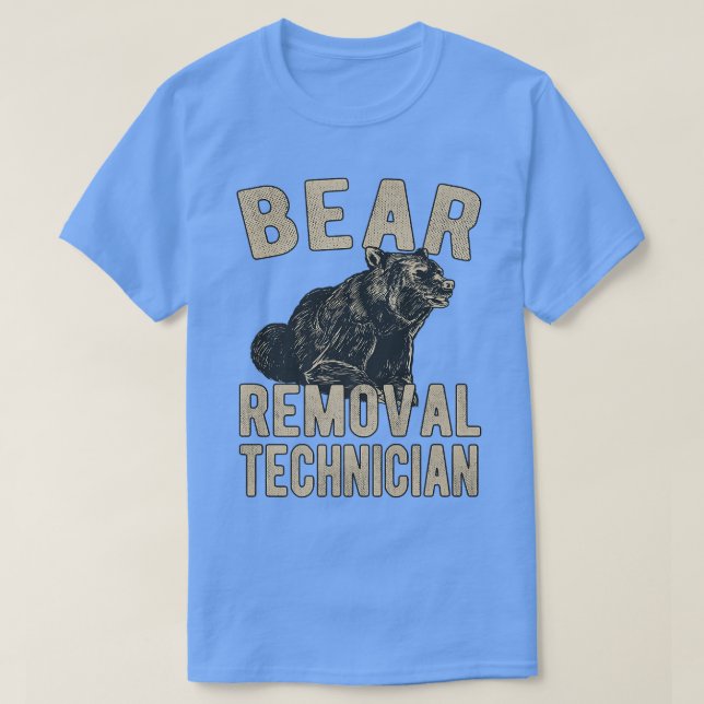T-shirt Technicien d'enlèvement d'ours Chasse d'ours Priu (Design devant)
