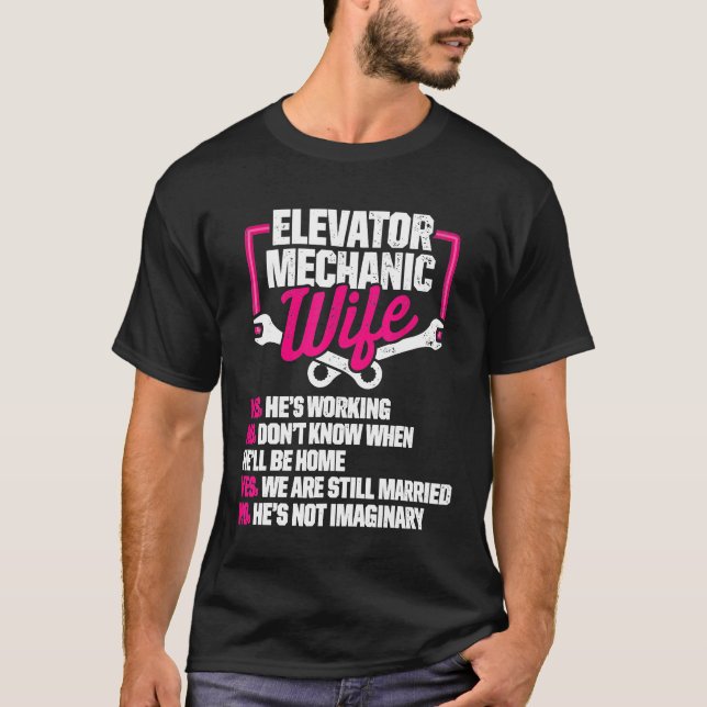 T-shirt Technicien d'entretien d'ascenseur (Devant)