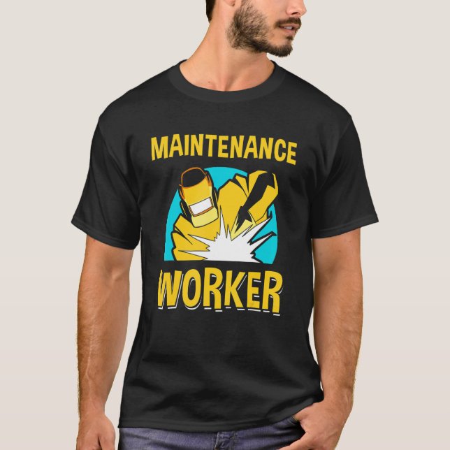 T-shirt Technicien d'entretien de travail (Devant)
