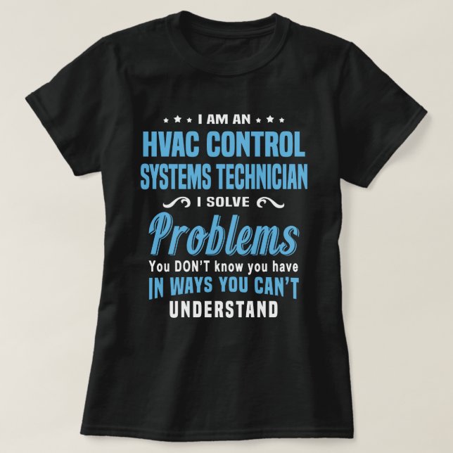 T-shirt Technicien des systèmes de contrôle HVAC (Design devant)