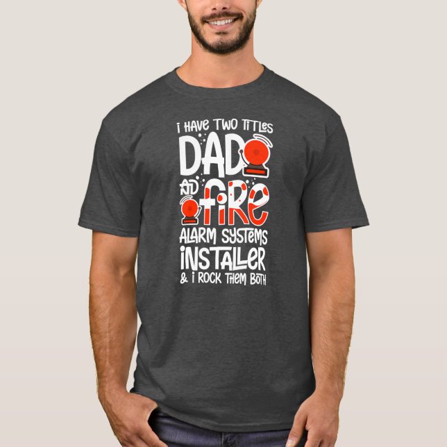 T-shirt Technicien des systèmes d'installation d'alarme in (Devant)