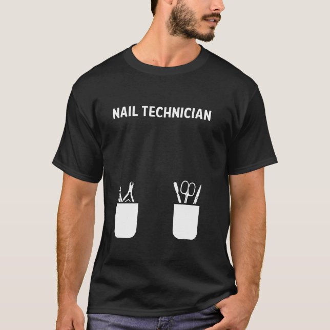 T-shirt Technicien D'Ongles Porter Nail Tech Artiste Manic (Devant)