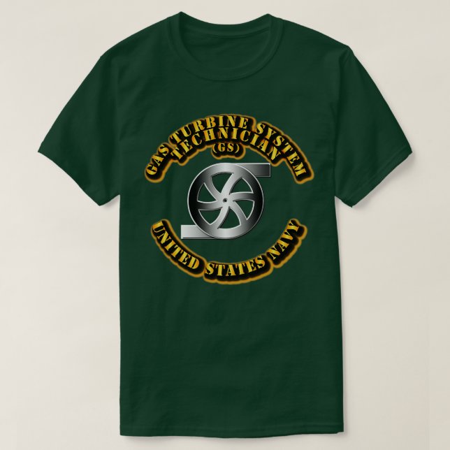 T-shirt Technicien du système de turbines à gaz de la mari (Design devant)