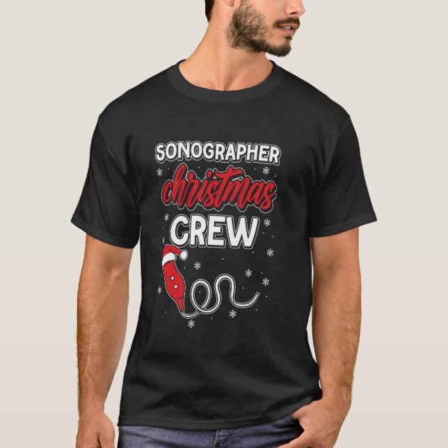 T-shirt Technicien échographie Noël Sonographe (Devant)