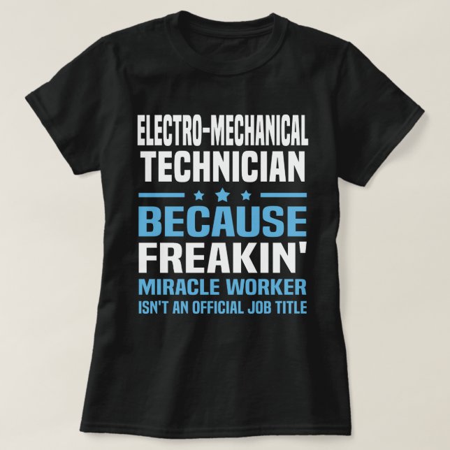T-shirt Technicien électricien (Design devant)