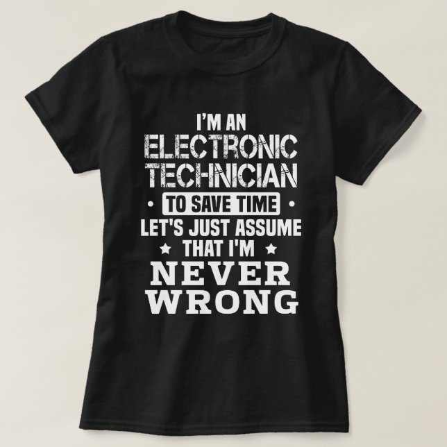 T-shirt Technicien électronique (Design devant)