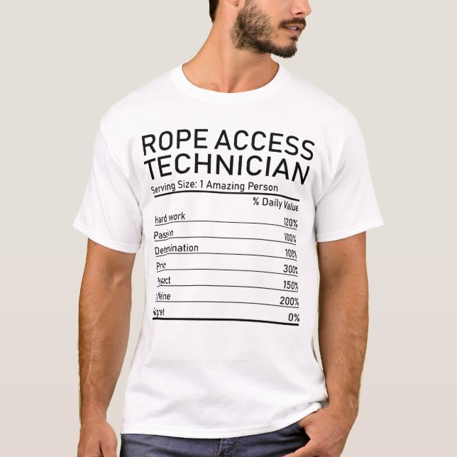 T-shirt Technicien en accès à la corde Personne Extraordin (Devant)
