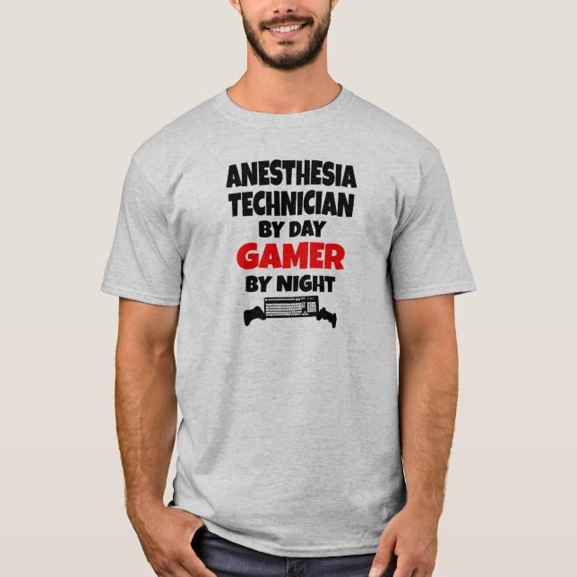 T-shirt Technicien en anesthésie Gamer (Devant)