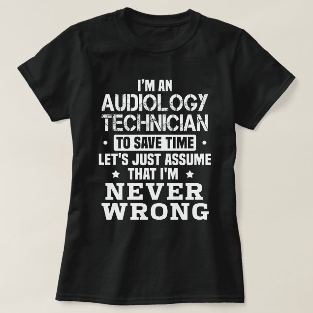 T-shirt Technicien en audiologie (Design devant)