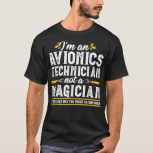 T-shirt Technicien en avionique Funny Magicien mécanicien 